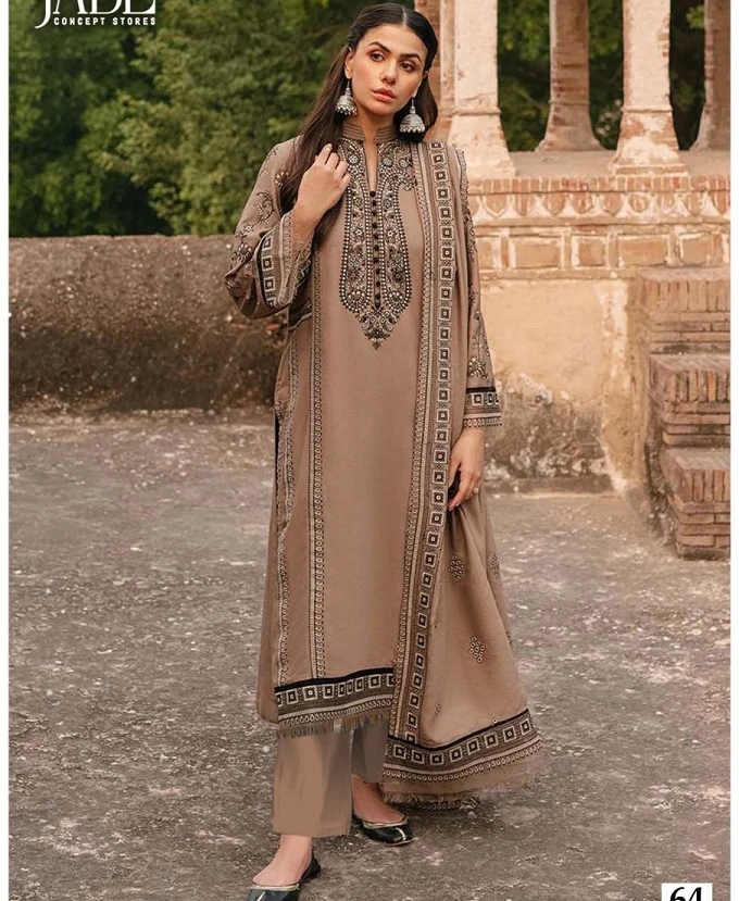 Jade chevron vol-7 - dress material